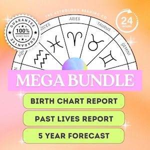 Birth Chart, Astrology Reading, Past Lives Reading, 5 Year Forecast Report, 260 + Pages In 24 Hours, Graduate Gift, Birthday Gift, 2025