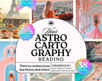 Astrocartography Reading: Travel Astrology Personalized Report, Your Best Places For Love, Career, Home, Spirituality & Growth