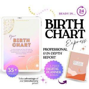 Astrology Reading, Birth Chart Reading, In Depth Birth Chart Analysis, Spiritual Reading, Newborn Gifts, Personalized Gifts For Her, 2024