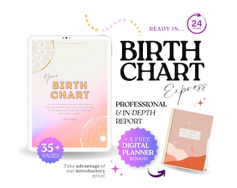 Lecture d’astrologie, Lecture du thème de naissance, Analyse approfondie du thème de naissance, Lecture spirituelle, Cadeaux de nouveau-né, Cadeaux personnalisés pour elle, 2024