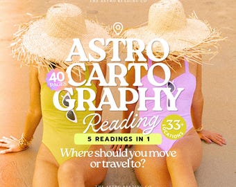 Astrocartography Reading, Relocation Astrology Report, Personalized Astro Map, Best Places to Live, Moving Reading, Gift For Travel Lover