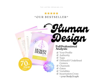 Human Design Reading, Human Design Report, Human Design Chart, Human Design Gift, Incarnation Cross, Gift For Spiritual Friend