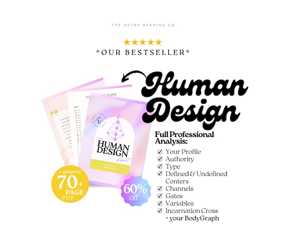 Human Design Reading, Human Design Report, Human Design Chart, Human Design Gift, Incarnation Cross, Gift For Spiritual Friend