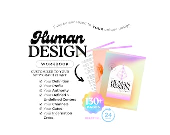 Human Design Workbook, Human Design Reading, Personalized Human Design, Human Design Printable, Spiritual Gifts, Best Friend Birthday Gift