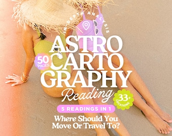 Astrocartography Reading, Personalized Relocation Astrology Report - 50 Page PDF Written By Professional Locational Astrologer