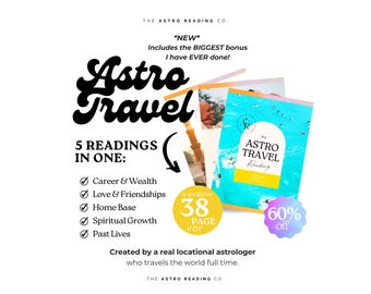Astrocartography Reading: Your Most Aligned Places For Career, Love, Home, Spirituality & Karmic Growth - Relocation Astrology (PDF Report)