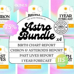 Astrology Reading, Birth Chart, Past Lives Reading, Chiron And Asteroids, 1 Year Forecast, 115 + Pages In 24 Hours, Spiritual Gift For Her