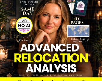 Astrocartography Reading, My Best Places To Live, Personalized Relocation Astrology Chart, Travel Astrology Reading, Astro Map - Same Day
