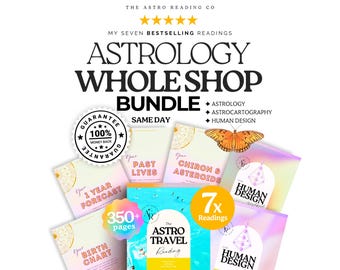 Astrology Reading Bundle: Astrocartography Reading, Human Design Report & Workbook, Birth Chart Analysis, Past Lives And 1 Year Forecast