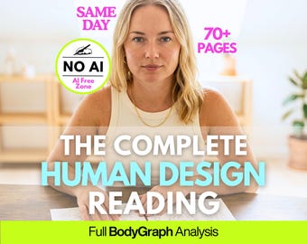 Läsning om mänsklig design, fullständig djupgående kroppsdiagramanalys, inkluderar födelsehoroskopläsning och 1-årsprognosrapport (70+ sidor på 24 timmar)