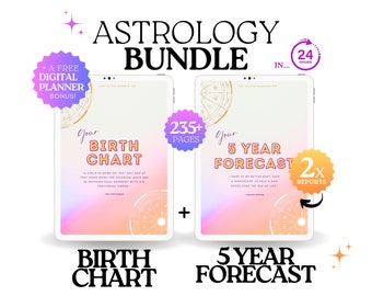 Astrology Readings, Birth Chart Report, 5 Year Forecast, Spiritual Reading, Spiritual Gifts For Women, New Years 2024 Gifts