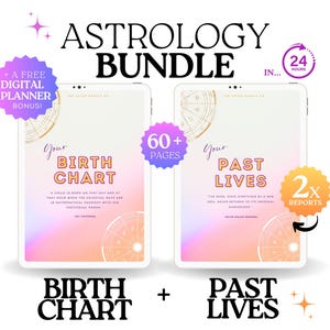 Lecture d'astrologie, Lecture de thème astral, Rapport sur les vies antérieures, Professionnel, Rapport de thème astral astrologique, Cadeau découverte de soi, Cadeau d'anniversaire