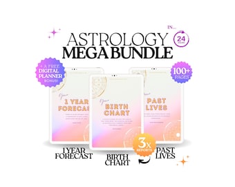 Astrology Reading, Birth Chart Report, Past Lives Reading, 1 Year Prediction, Self Discovery Gift, Birth Chart Gift, 100+ pages in 24 hours