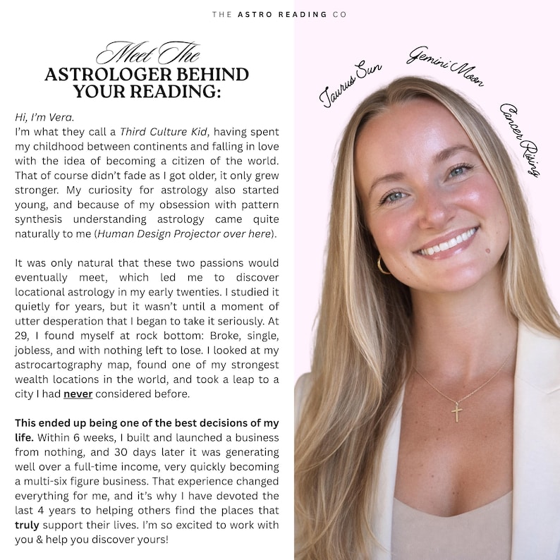 Astrocartography Reading, Relocation Astrology Reading, Relocation Guide, Astromap Astrocartography Chart, Astrology Cartography image 6