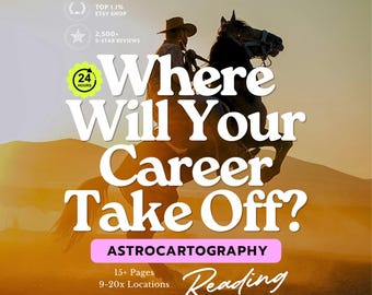 Career Astrology Reading, Astrocartography Reading For Career Growth, Relocation Analysis For Money, Wealth & Success, Same Day