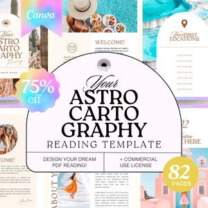 Astrocartography Reading Template, Locational Astrology PDF Template, Astrocartography Reading, Canva  Reading Template, Astro Travel