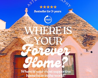 Personalized Astrocartography Reading: Where Is Your Forever Home? Professional Astrology Relocation Report - 4 Locations (PDF)