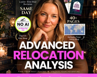 Same Day Astrocartography Reading, Personalized Relocation Astrology Reading From Your Birth Chart, Astromap Where to Live Love & Thrive