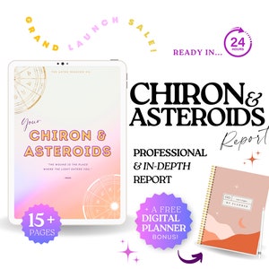 Lettura astrologica, Lettura di Chirone, Analisi degli asteroidi, Analisi approfondita del tema natale, Lettura spirituale, Regalo per lei, Regali personalizzati per lei