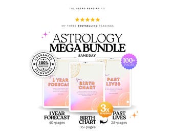 Astrology Reading, Birth Chart Report, Past Life Reading, 1 Year Prediction, Self Discovery Gift, Birth Chart Gift, 100+ pages in 24 hours