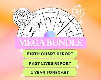 Astrology Reading Birth Chart, Past Lives Reading, 1 Year Forecast Report, Spiritual Reading, Astrology Gifts For Her, Spiritual Gifts