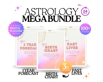 Astrology Reading, Birth Chart Report, Past Lives Reading, 1 Year Forecast Report, Spiritual Reading, Gifts For Spiritual Friends