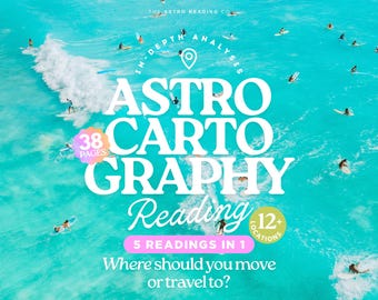 Astrocartography Reading, Relocation Astrology Reading, Relocation Guide, Astromap Astrocartography Chart, Astrology Cartography