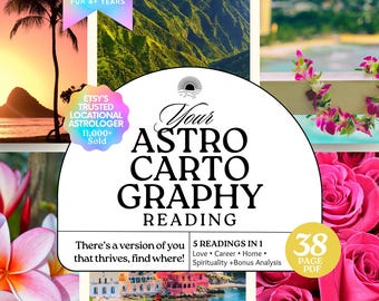 Astrocartography Reading: Find Aligned Places for Love, Career, Travel (38-Page PDF)