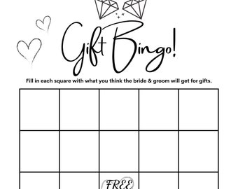 Bridal Shower Bingo Game, Printable Bingo Cards, Minimalist Bridal Bingo, Blank Wedding Shower Bingo Game Printable PDF
