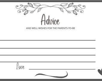 Instant Download Advice For the Parents To Be Printable, Advice For the Parents To Be Baby Shower, Advice Card Baby Shower
