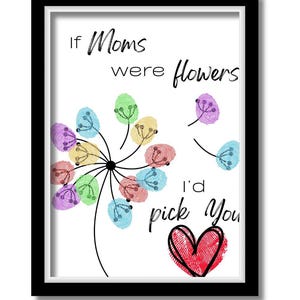 Mother&#39;s Day Handprint Art Craft, Mommy Grandmother Handprint Fingerprint Craft, Mother&#39;s Day Handprint Preschool, Baby Toddler Craft, DIY