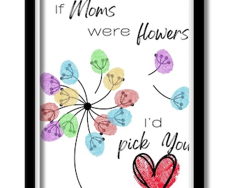 Mother's Day Handprint Art Craft, Mommy Grandmother Handprint Fingerprint Craft, Mother's Day Handprint Preschool, Baby Toddler Craft, DIY