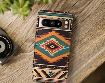 Unique Aztec-Inspired Phone Case - Southwestern Geometric Design Tough Cases