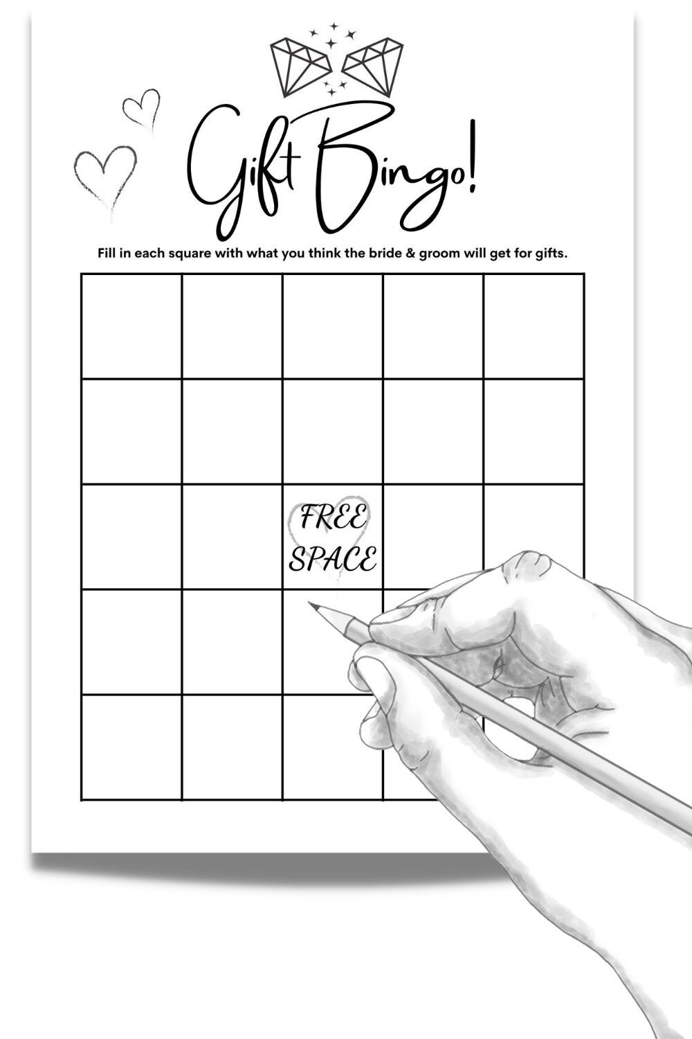 Bridal Shower Bingo Game, Printable Bingo Cards, Minimalist Bridal ...