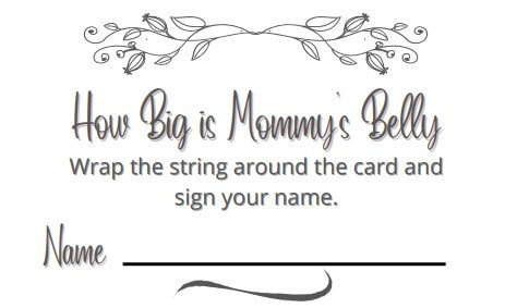 How Big is Mommy's Belly Game, Digital Printable, Baby Shower Games - Etsy