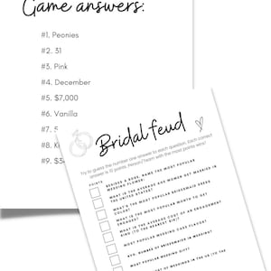 Bridal Feud Game, Bridal Shower Game, Instant Download, Printable, Wedding Game, Bridal Shower Games image 4