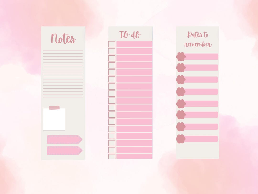 Planning Printable Bookmark Set of 3 - Etsy