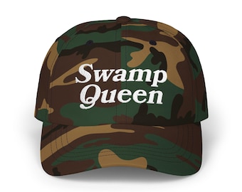 SWAMP QUEEN Camo Hat, Southern Gothic, Moody Glam, Lana Del Rey Inspired