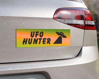UFO HUNTER Autoaufkleber-Magnet, UFO-Enthusiast, Alien-Aufkleber