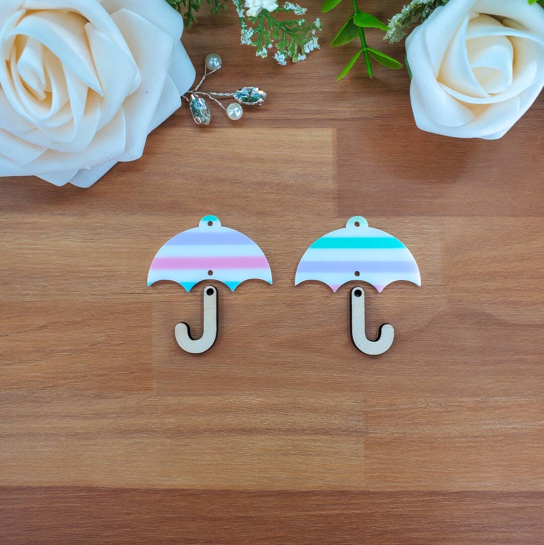Umbrella Earring Blanks for Jewelry Makers, Price per Pair, Acrylic
