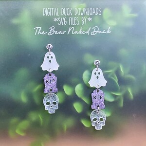DIGITAL NEDLADDNING för Dearly Departed Earring Stacker SVG