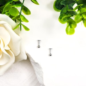 10 Pair of 6mm Surgical Stainless Steel Comfort Back Stud Findings, Screw Back Earring Posts, 20 pieces, 4mm flat pad post