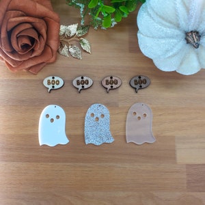 Halloween Boo Ghost Earring Blanks for Jewelry Makers, Price Per Pair, Earring Findings, Jewelry Blanks, DIY