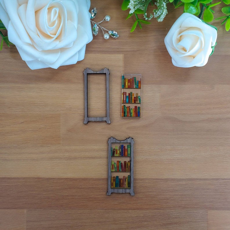 Antique Walnut Bookshelf Earring Blanks for Jewelry Makers Etsy