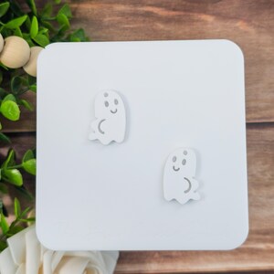 White Big Booty Ghost Dangle Earring Blanks, Price Per 3 Pair, DIY Acrylic Earring Blanks, Halloween Earring Blanks
