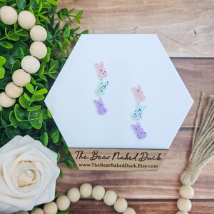 Pastel Glitz Peep Stacker Earring Blanks, Price Per Pair, DIY Spring Acrylic Earring Blanks, Easter Earring Blanks