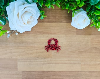 Chunky Glitter Crab Earring Blanks for Jewelry Makers, Price Per Pair, Acrylic Earring Blanks, DIY, Novelty Earring Blanks, Summer Earrings