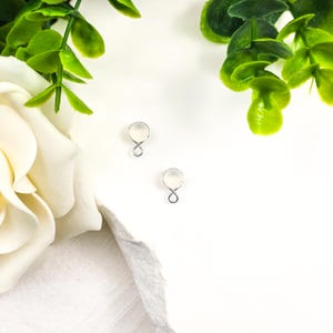 Silicone Ear Jacket Back with Silver Loop, Earring Findings, Price Per 10 Pair, Charms and Findings for Jewelry Makers, Ear Jacket Hardware