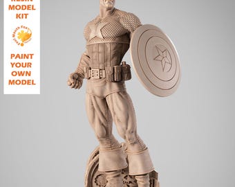 Classic Captain America Statue | 1/12 scale | Unpainted| Unassembled Kit