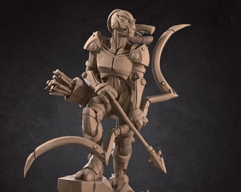 Warforged Ranger male | 35 mm Scale | Tabletop | unpainted miniature | DnD | Dungeons and Dragons